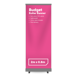 2m x 0.8m Budget Roller Banner - Standard Roller Banner - UK Banner Printing - 1