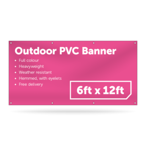 6ft x 12ft Outdoor PVC Banner - Outdoor PVC Banner - UK Banner Printing - 1